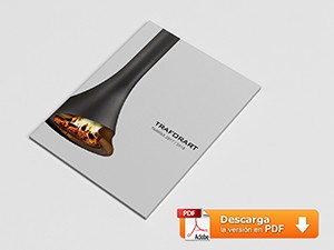 portada del catálogo de Traforart de chimenas de gas